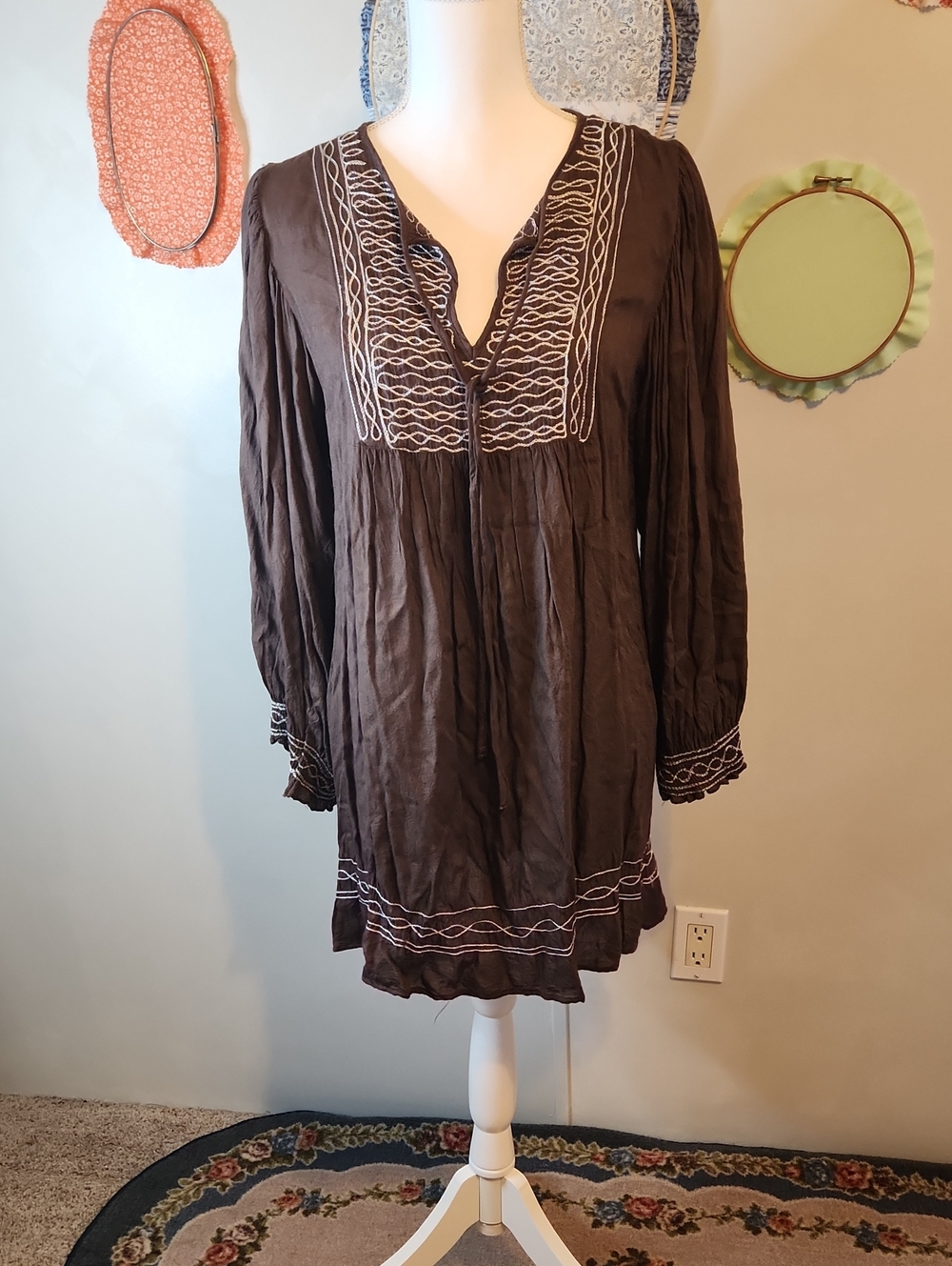 Chocolate Brown Mini Dress